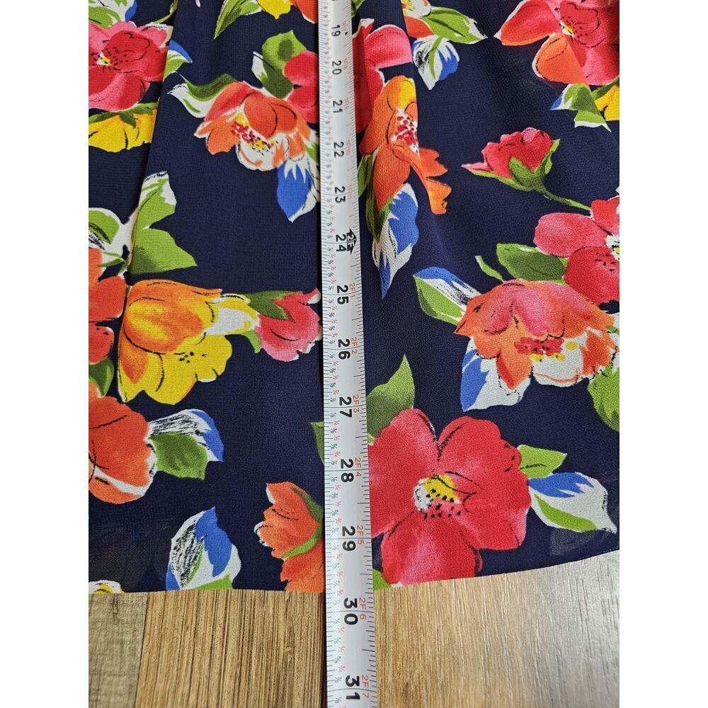 Liz Claiborne Collection Vibrant Floral A-Line Skirt Women’s 8 Vintage Midi - Picture 9 of 10